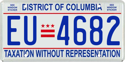DC license plate EU4682