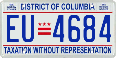 DC license plate EU4684