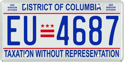 DC license plate EU4687
