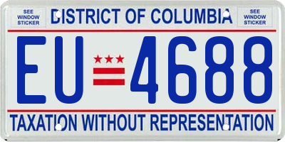 DC license plate EU4688