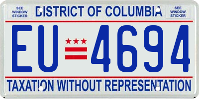 DC license plate EU4694
