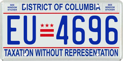 DC license plate EU4696