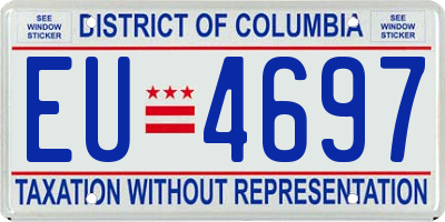 DC license plate EU4697