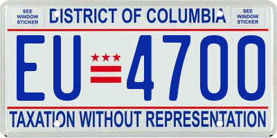 DC license plate EU4700