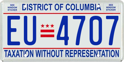 DC license plate EU4707