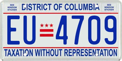 DC license plate EU4709