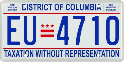 DC license plate EU4710