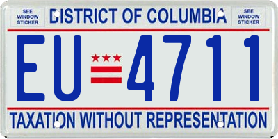 DC license plate EU4711