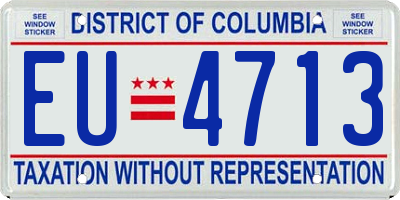 DC license plate EU4713