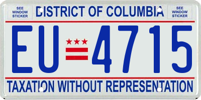 DC license plate EU4715