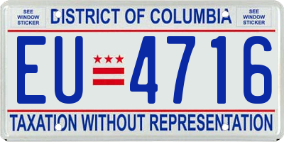 DC license plate EU4716