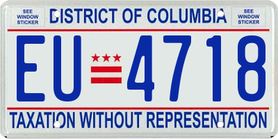 DC license plate EU4718
