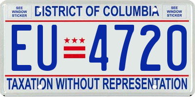DC license plate EU4720