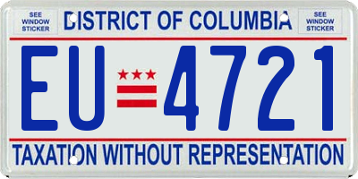 DC license plate EU4721