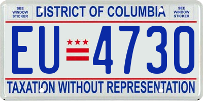DC license plate EU4730