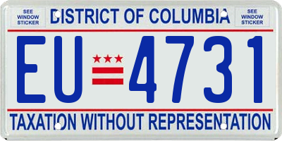 DC license plate EU4731