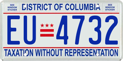 DC license plate EU4732