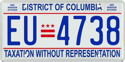 DC license plate EU4738