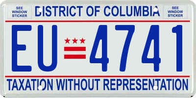 DC license plate EU4741
