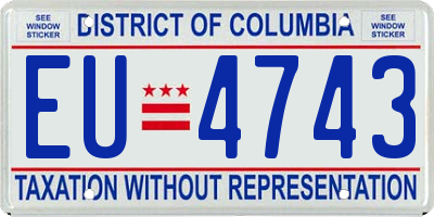 DC license plate EU4743