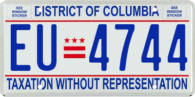 DC license plate EU4744