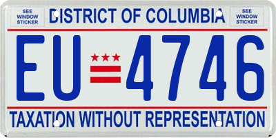 DC license plate EU4746