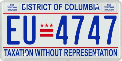 DC license plate EU4747