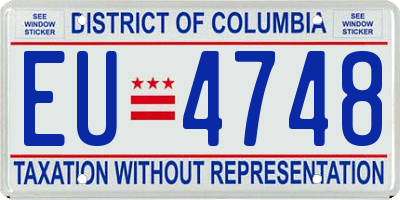 DC license plate EU4748