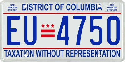 DC license plate EU4750