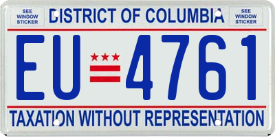DC license plate EU4761