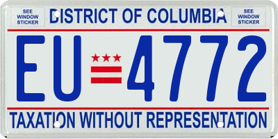 DC license plate EU4772