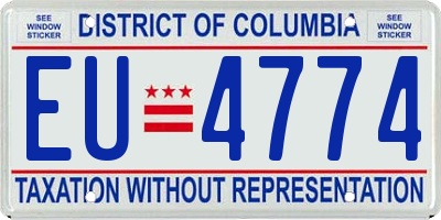 DC license plate EU4774