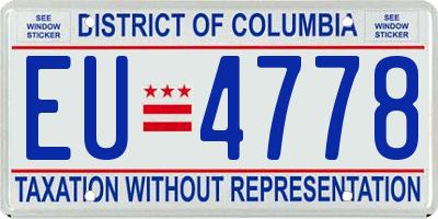 DC license plate EU4778