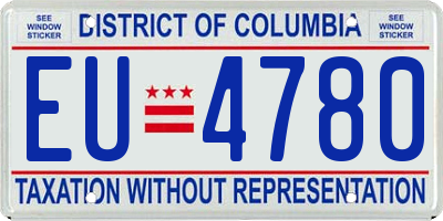 DC license plate EU4780