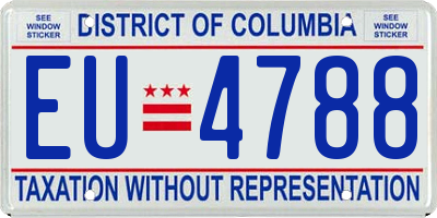 DC license plate EU4788