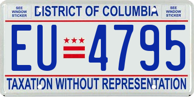 DC license plate EU4795