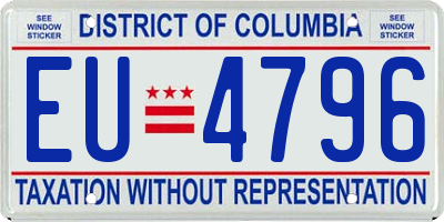 DC license plate EU4796