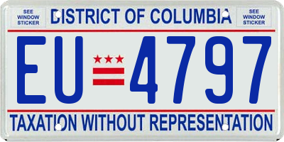 DC license plate EU4797