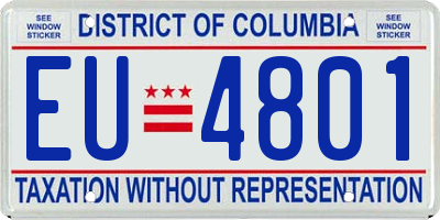DC license plate EU4801