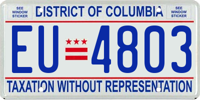 DC license plate EU4803