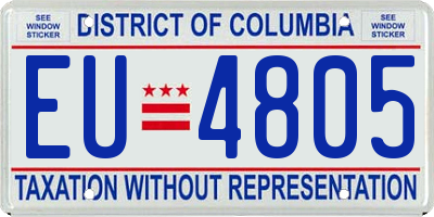 DC license plate EU4805