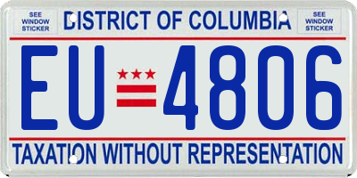 DC license plate EU4806