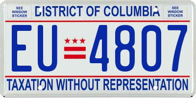 DC license plate EU4807