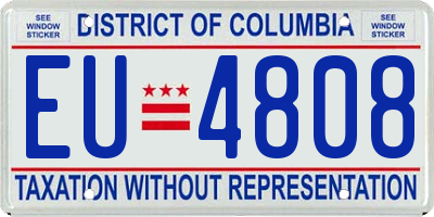 DC license plate EU4808