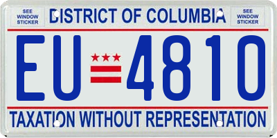 DC license plate EU4810