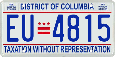 DC license plate EU4815