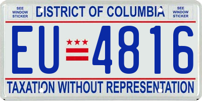 DC license plate EU4816