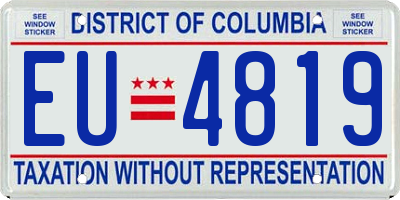 DC license plate EU4819