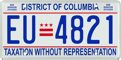 DC license plate EU4821