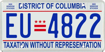 DC license plate EU4822